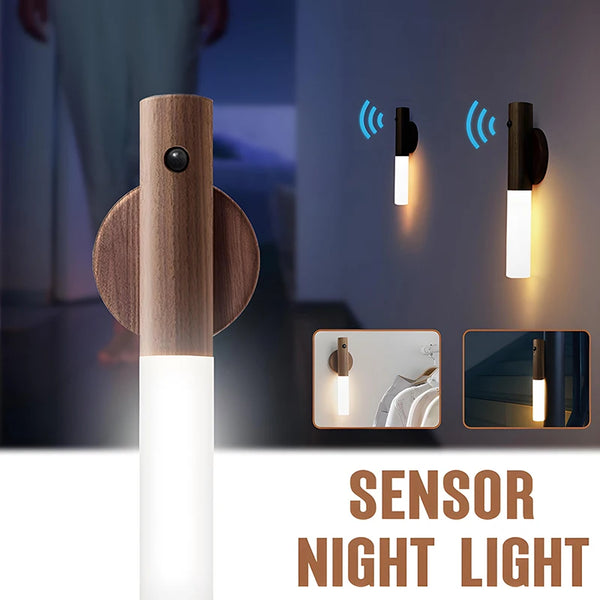 Stylish Rechargeable Wooden Night Light